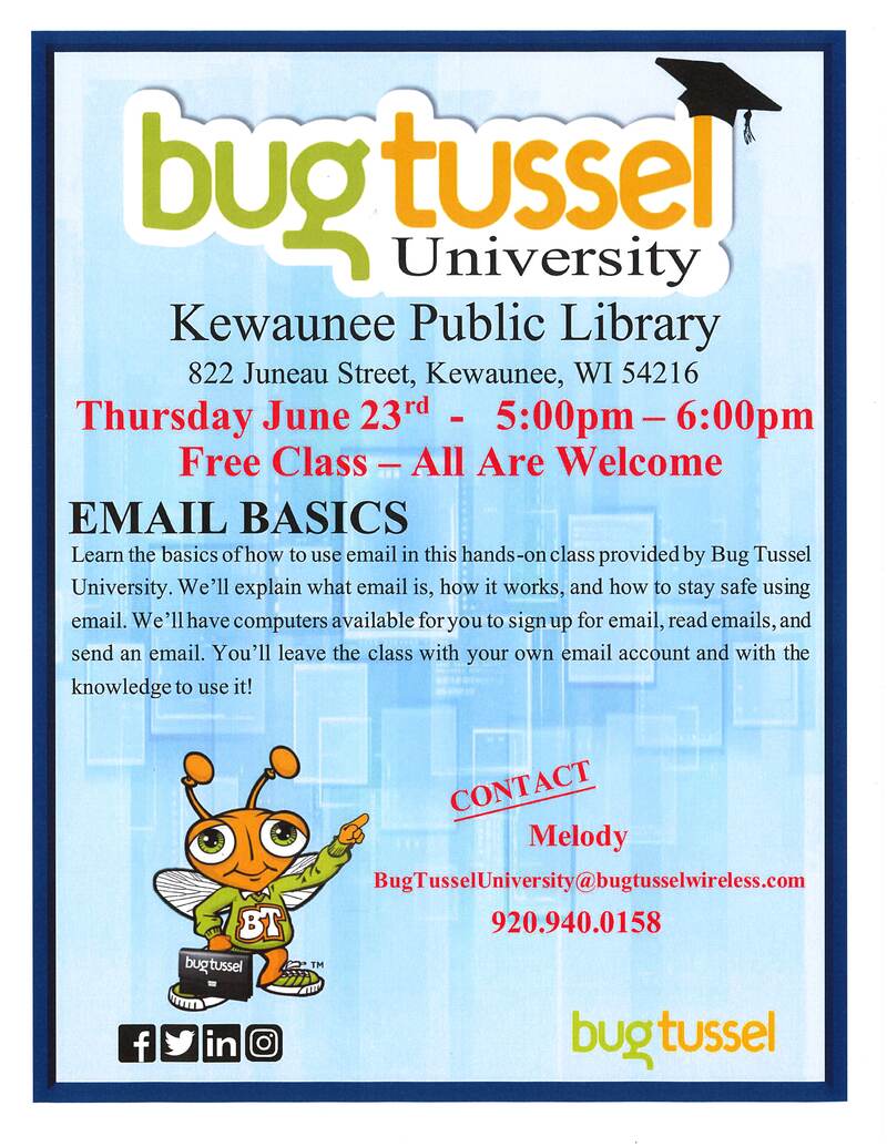 Flyer about Bug Tussel  event june 23, 2022