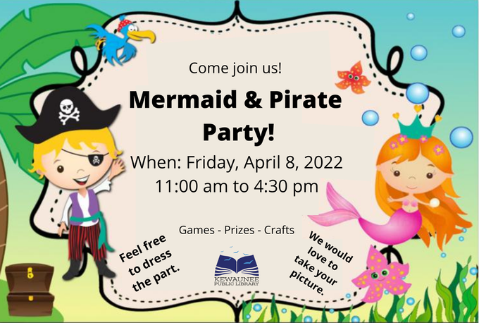 Picture Mermaid and Pirate flyer 