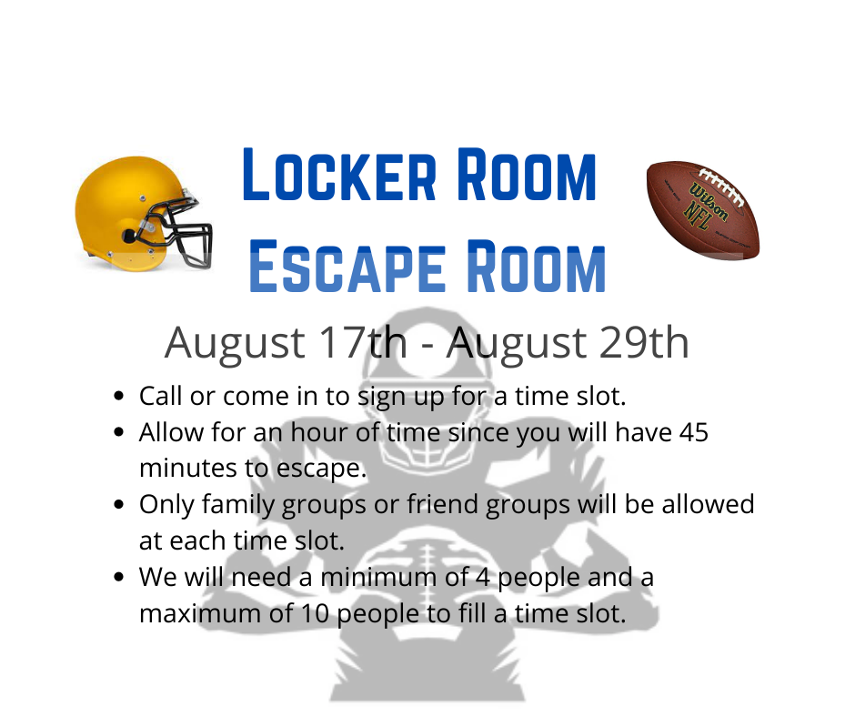 Picture of flyer of Locker Room Escape Room
