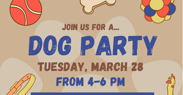 Picture flyer for dog party